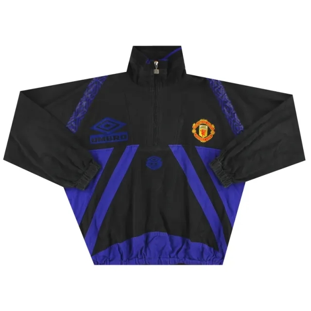 1996-97 Manchester United Umbro 1/2 Zip Track Jacket M - Manchester United / Very good / Medium