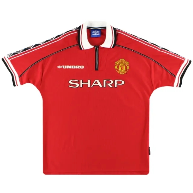 1998-00 Manchester United Umbro Home Shirt L - Manchester United / Very good / Large