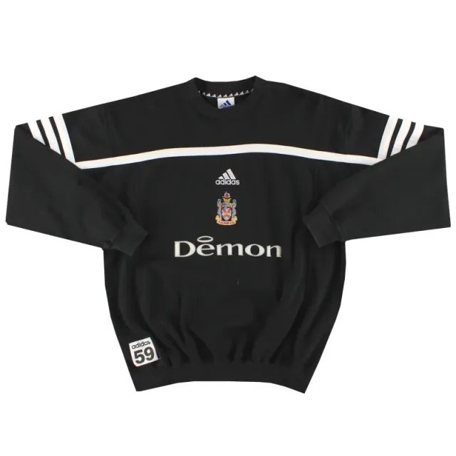 2000-01 Fulham adidas Player Issue Training Sweatshirt #59 L - Fulham / Excellent / Large