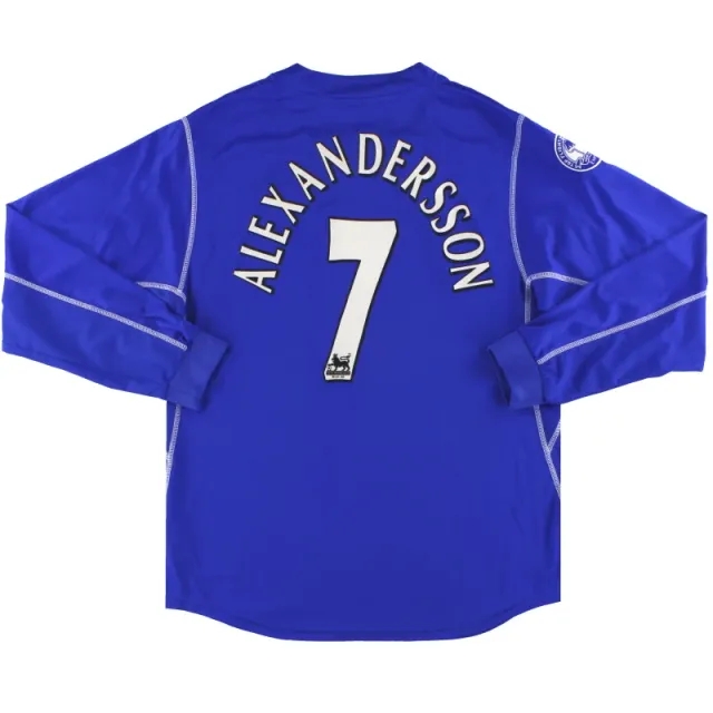 2002-03 Everton Puma Home Shirt Alexanderson #7 L/S XL - Everton / Excellent / XL