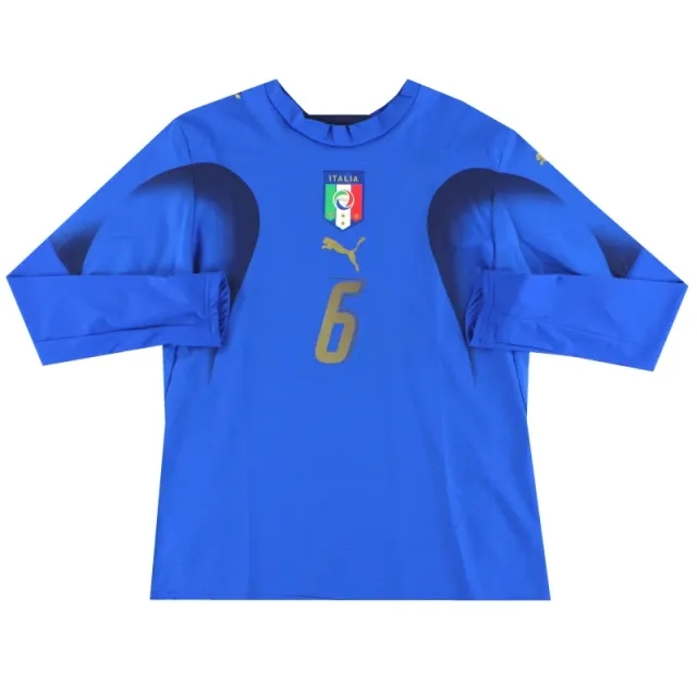 2006-07 Italy Player Issue Home Shirt #6 L/S Women's 14 - Italy / Excellent / Women's 14