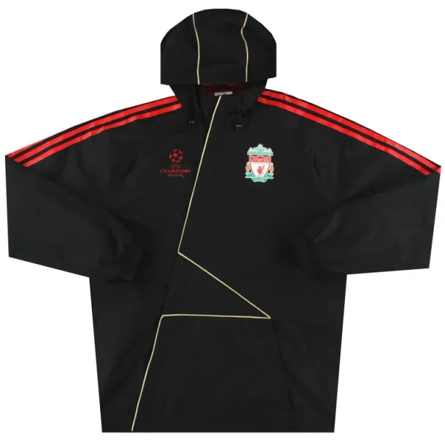 2009-10 Liverpool adidas CL Hooded Rain Jacket M - Liverpool / Excellent / Medium
