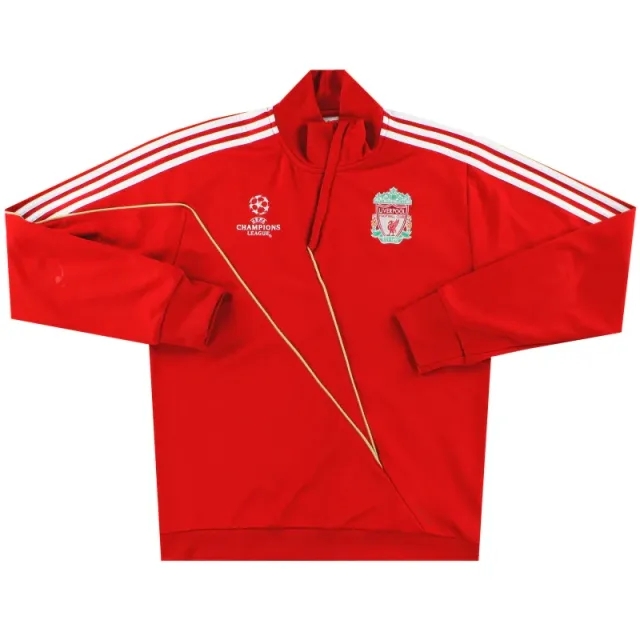 2009-10 Liverpool adidas Champions League 1/4 Zip Top L - Liverpool / Excellent / Large