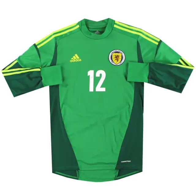 2011-13 Scotland adidas Player Issue Goalkeeper Shirt #12 - Scotland / Excellent / Small