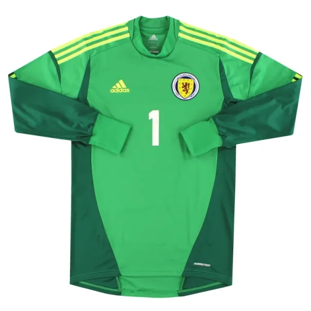 2012 Scotland adidas Formotion Player Issue Goalkeeper Shirt #1 *As New* - Scotland / As New / XL