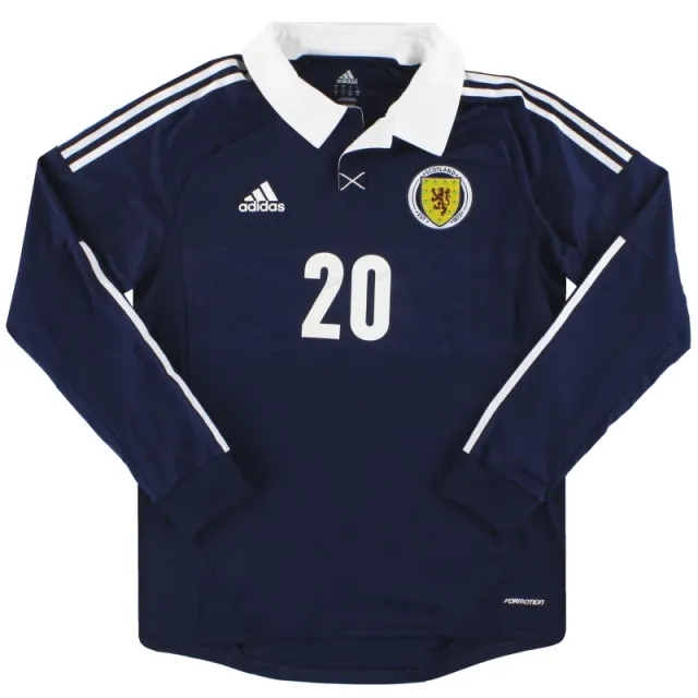 2011-13 Scotland adidas Player Issue Home Shirt L/S *As New* - Scotland / Large / 19