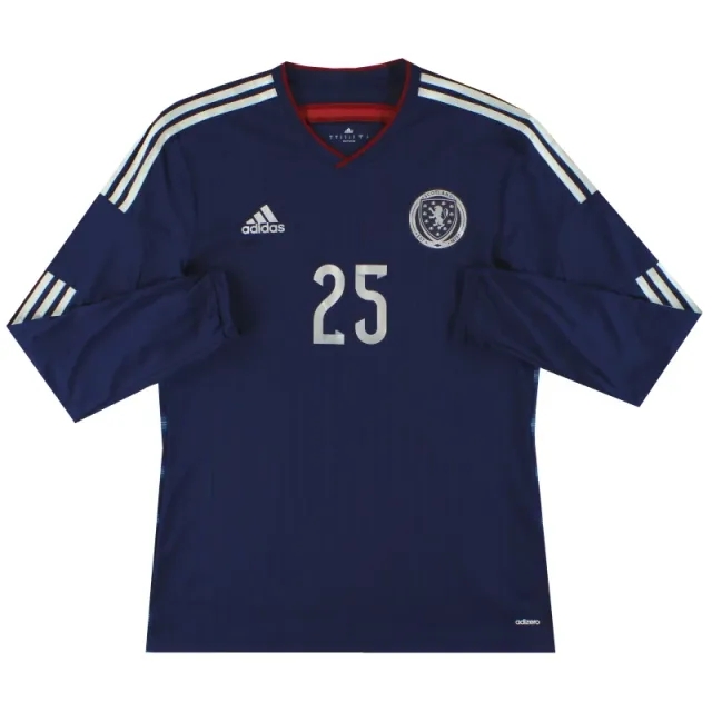 2014-15 Scotland adidas adizero Player Issue Home Shirt L/S *As New* - Scotland / Small / 2