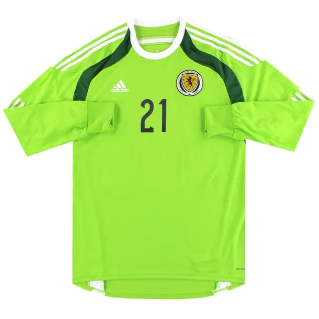 2014-15 Scotland adidas Formotion Player Issue Goalkeeper Shirt #21 *As New* - Scotland / As New / XL