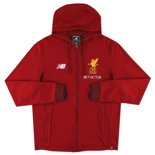 2017-18 Liverpool New Balance '125 Years' Full Zip Hooded Jacket M - Liverpool / Excellent / Medium