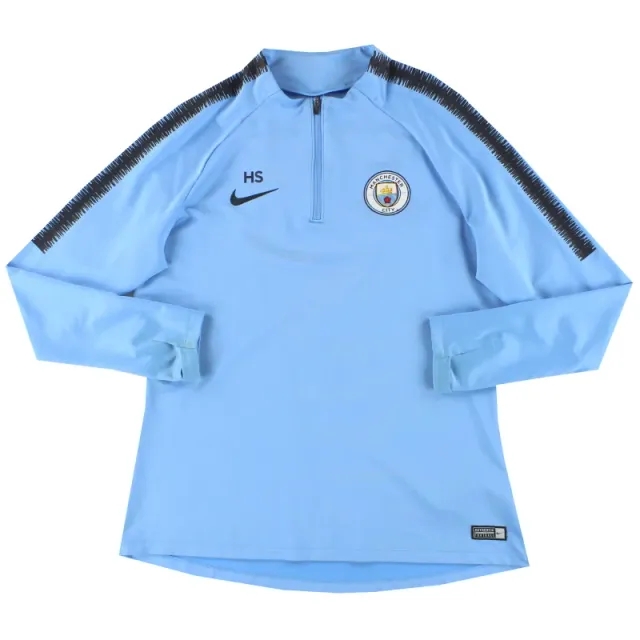 2018-19 Manchester City Nike Player Issue 1/4 Zip Training Top 'HS' M - Manchester City / Excellent / Medium