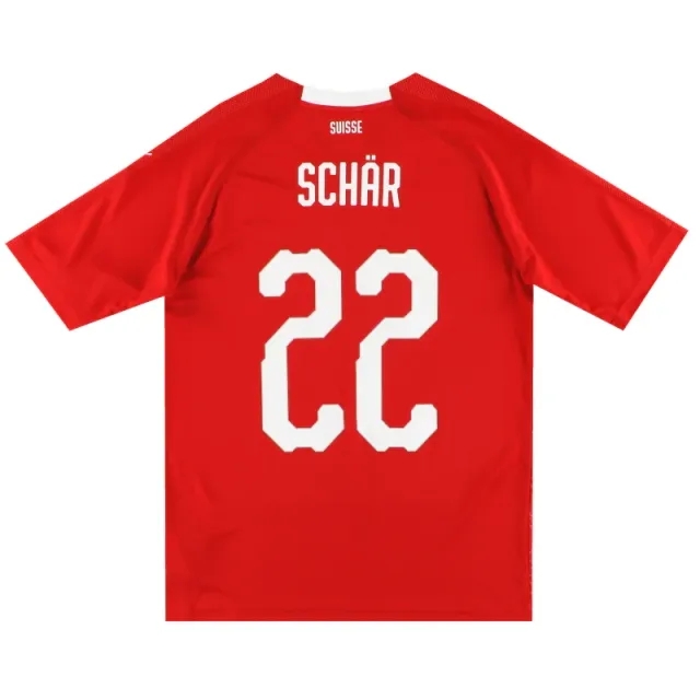2018-19 Switzerland Puma Home Shirt Schar #22 S - Switzerland / Excellent / Small