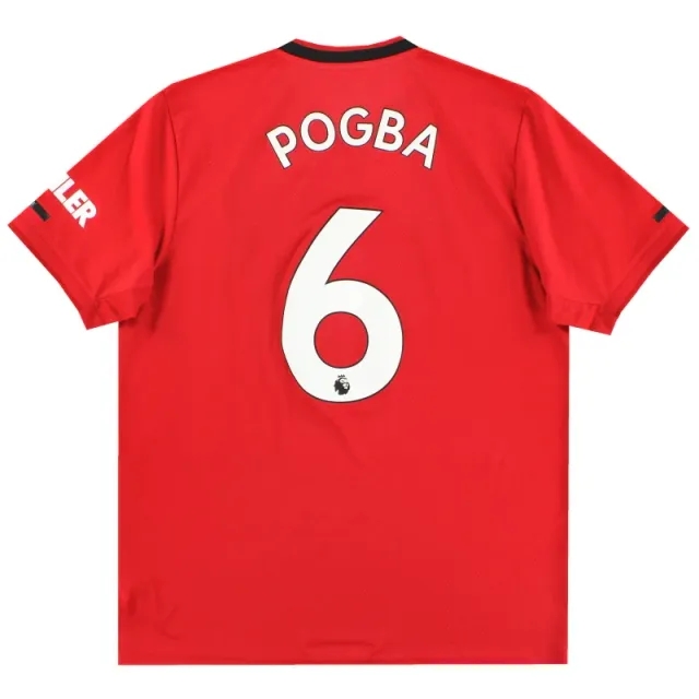 2019-20 Manchester United adidas Home Shirt Pogba #6 L - Manchester United / Excellent / Large