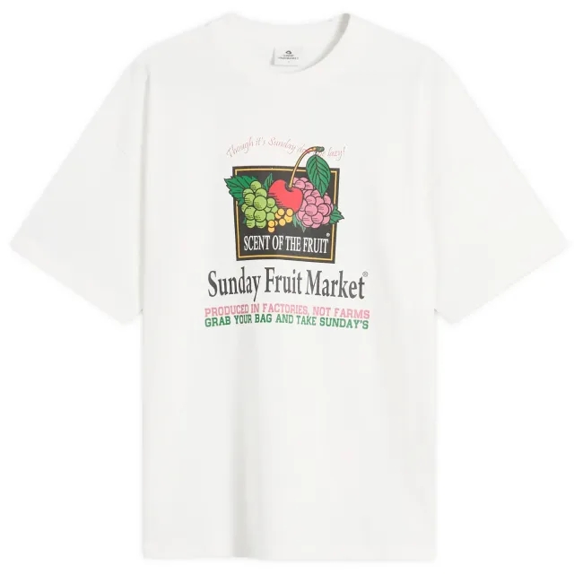SUNDAYFRUITMARKET Women's Market T-Shirt Ivory