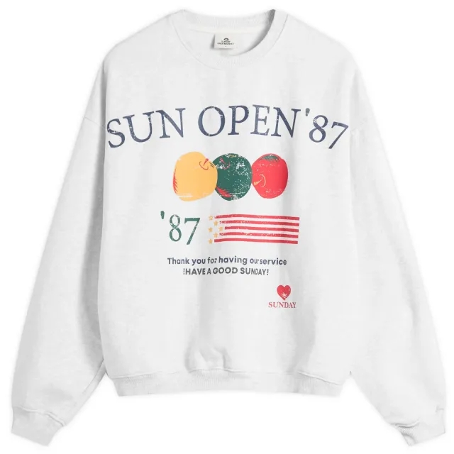 SUNDAYFRUITMARKET Women's Open Sun Crewneck Gray