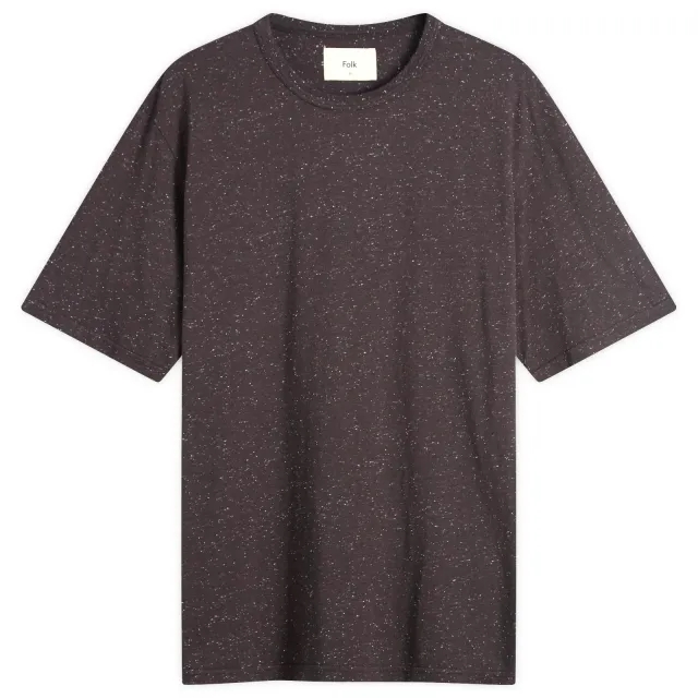 Folk Men's Relaxed Assembly T-Shirt Black Grape