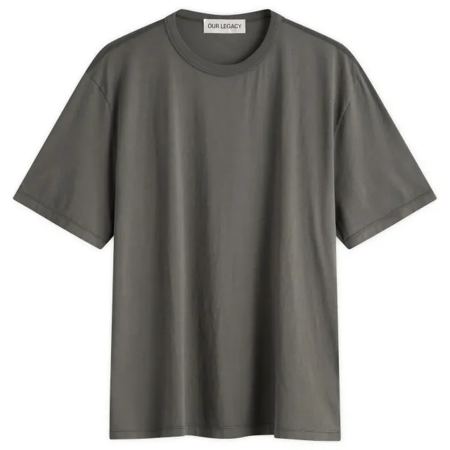 Our Legacy Men's New Box T-Shirt Grey Sage Clean Jersey