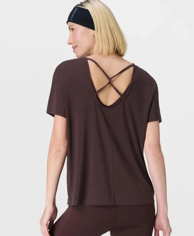 Soft Flow Studio Strappy Back Boxy Tee