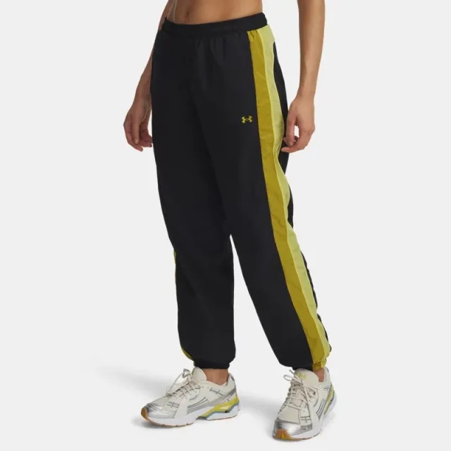 Under Armour  Icon Crinkle Women's Pants Black / Yellow Shade / Green Legacy L