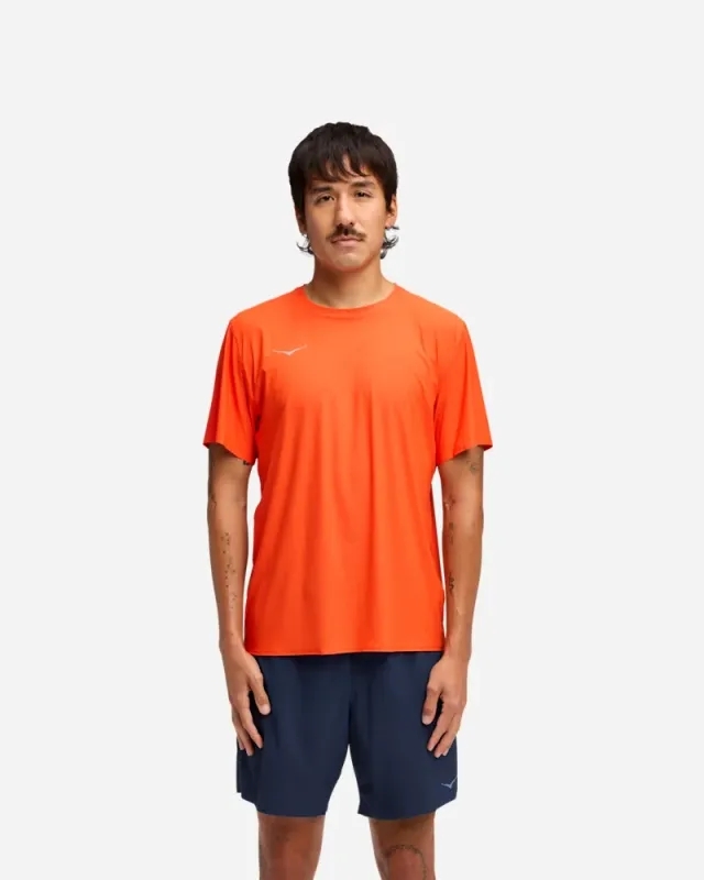 Hoka Men's Airolite Short Sleeve 2.0 In Lava