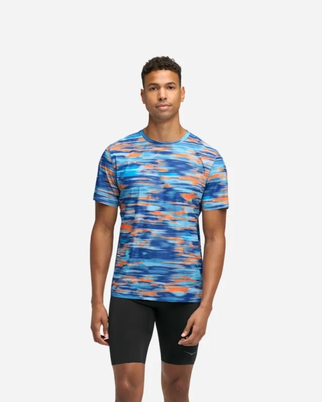 Hoka Men's Airolite Short Sleeve 2.0 In Blue Blurr