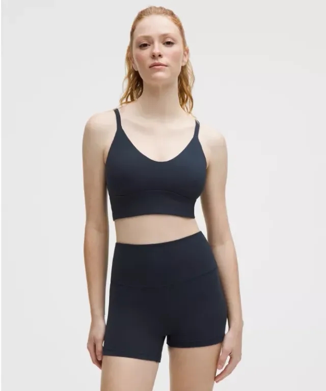 lululemon – Women's Focuser Scoop-Neck Sports Bra Nulu Light Support, C/D Cup – Color Blue – Size L