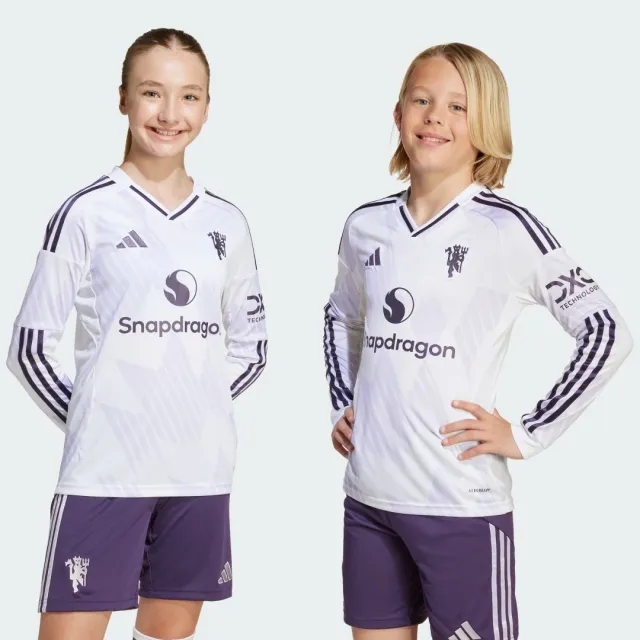 adidas Manchester United 25/26 Long Sleeve Away Jersey Kids