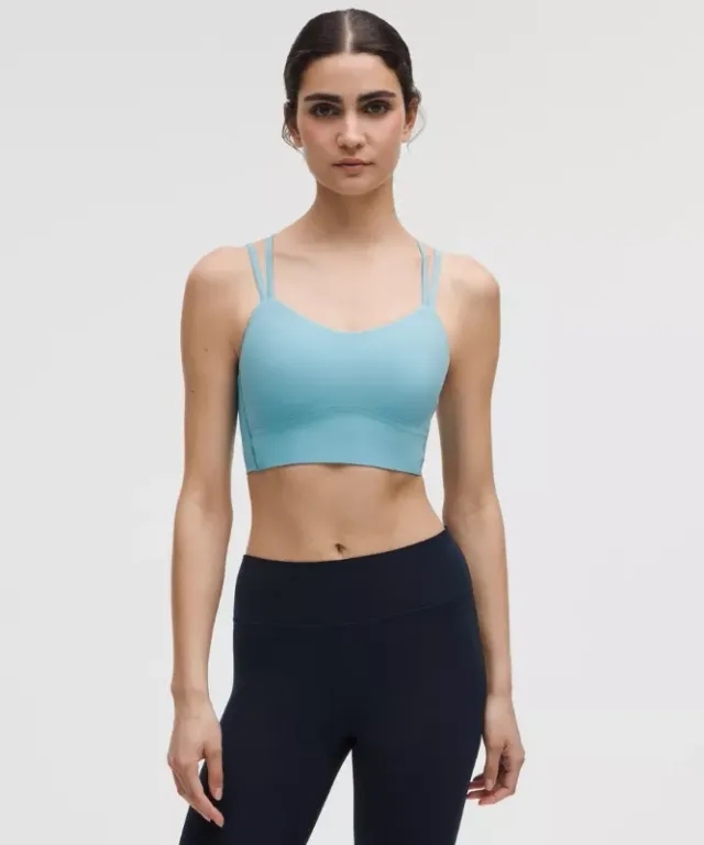 lululemon – Women's Like a Cloud Longline Sports Bra Light Support, B/C Cup – Color Blue – Size 10