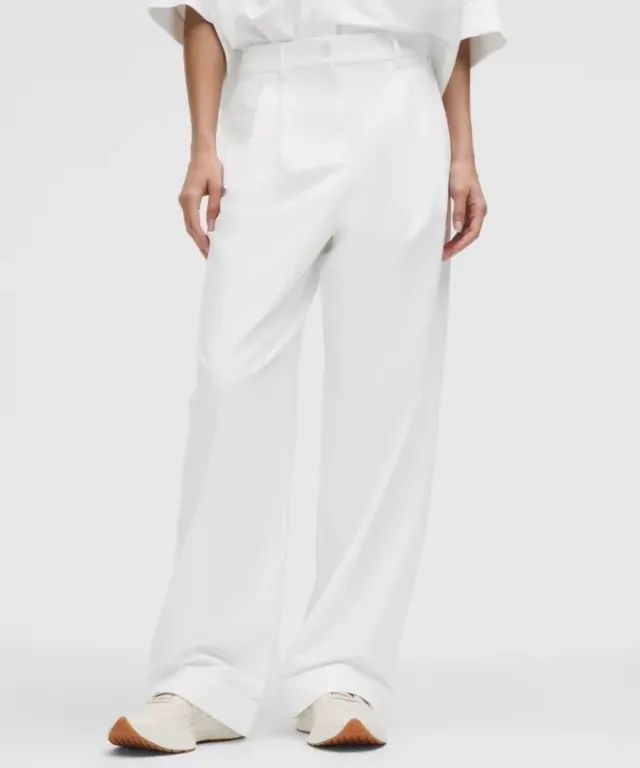 lululemon – Women's LuluLinen Trousers – Color White – Size 23