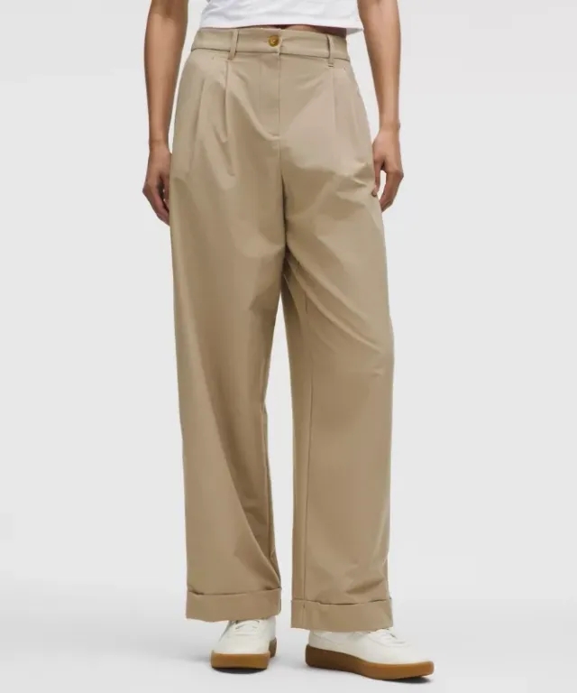 lululemon – Women's LuluLinen Trousers – Color Brown – Size 23