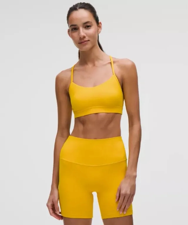 lululemon – Women's Flow Y Sports Bra Nulu Light Support, A-C Cups – Color Yellow – Size 10