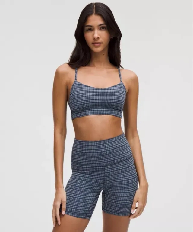 lululemon – Women's Flow Y Sports Bra Nulu Light Support, A-C Cups – Color Blue – Size 10