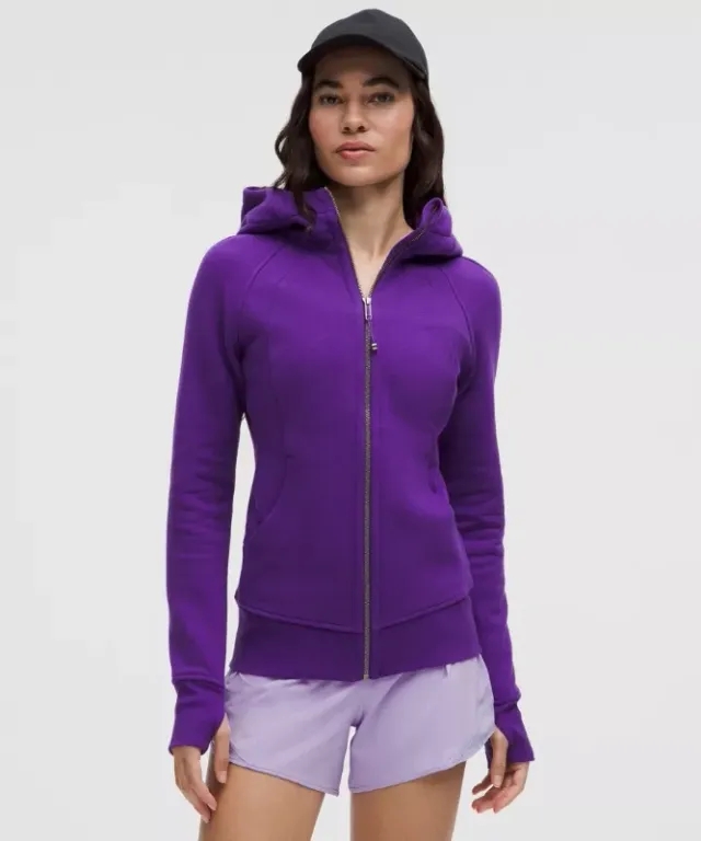 lululemon – Women's Scuba Full-Zip Hoodie – Color Purple – Size 0