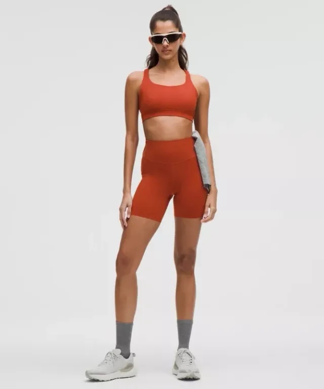 lululemon – Women's Fast and Free High-Rise Shorts 5 Pocket – 6" – Color Orange – Size 0