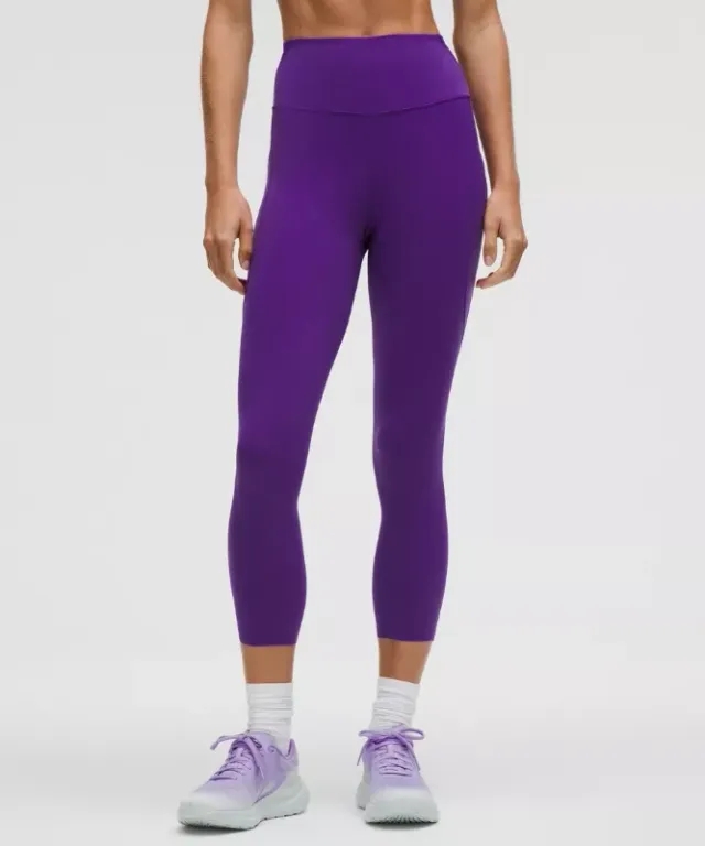 lululemon – Women's Fast and Free High-Rise Crop Pants 5 Pocket – 23" – Color Purple – Size 0