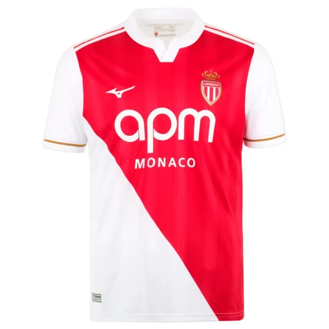 Mizuno As Monaco 25/26 Home Short Sleeve T-shirt