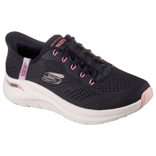 Skechers Women's Slip-ins: Arch Fit 2.0 - Easy Chic Sneaker in Black/Rose Gold