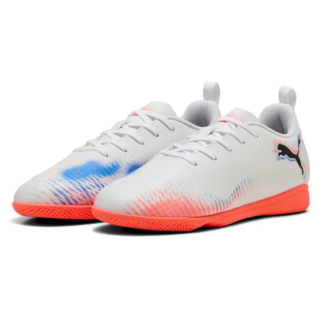 PUMA Future 8 Play Futsal Boots Youth, White/Black/Glowing Red