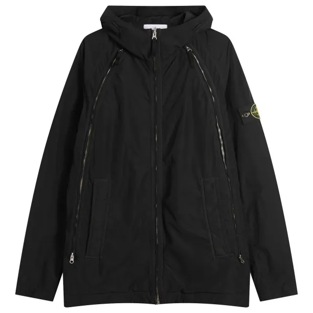 Stone Island Men's David Light-TC Hooded Jacket Black
