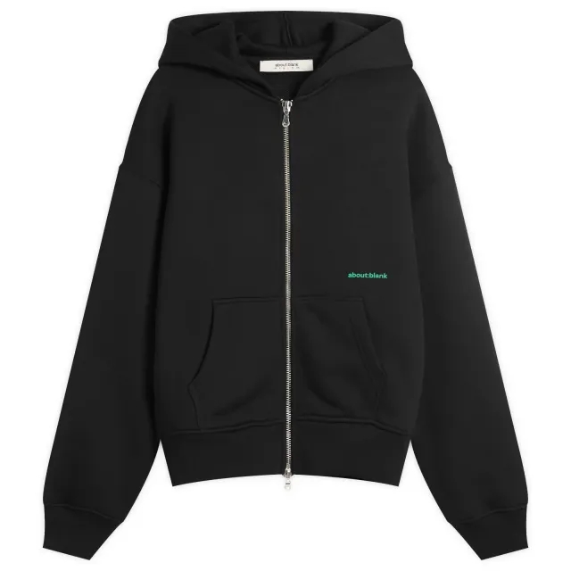 about:blank Men's 20th Anniversary Zip Hoodie - Presented by END. Black/Emerald