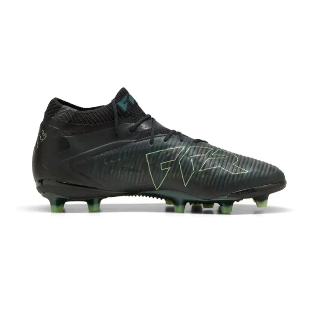 PUMA Future 8 Ultimate Ag Football Boots Unisex, Black/Fizzy Light/Green Terrain