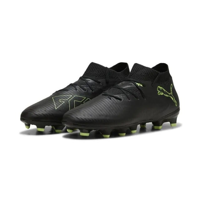 PUMA Future 8 Pro FG/AG Football Boots Youth, Black/Fizzy Light/Green Terrain