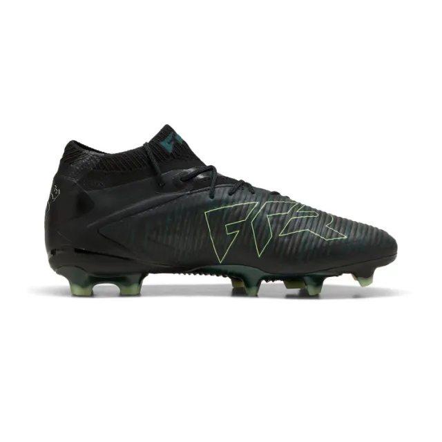 PUMA Future 8 Ultimate FG Football Boots Unisex, Black/Fizzy Light/Green Terrain