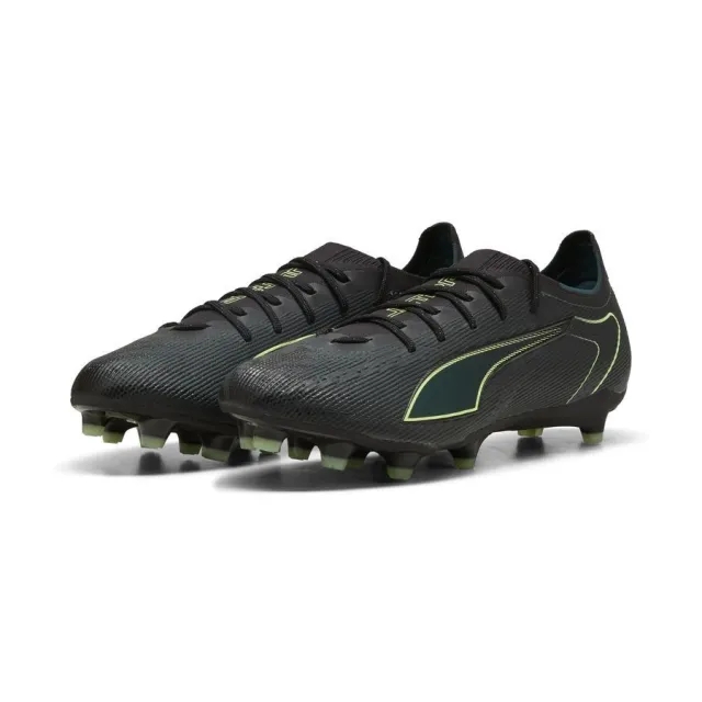 PUMA Ultra 6 Pro FG/AG Football Boots Unisex, Black/Fizzy Light/Green Terrain