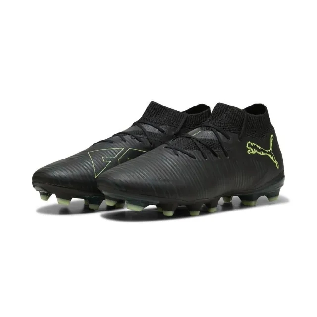 PUMA Future 8 Pro FG/AG Football Boots Unisex, Black/Fizzy Light/Green Terrain