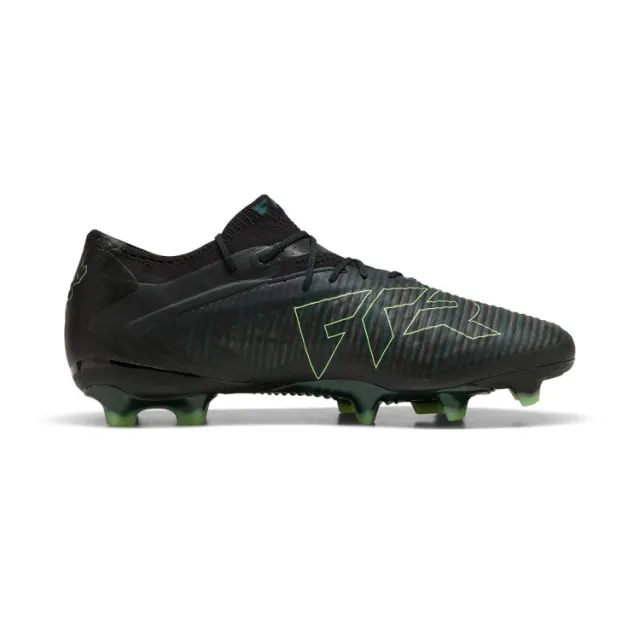 PUMA Future 8 Ultimate FG Low Football Boots Unisex, Black/Fizzy Light/Green Terrain