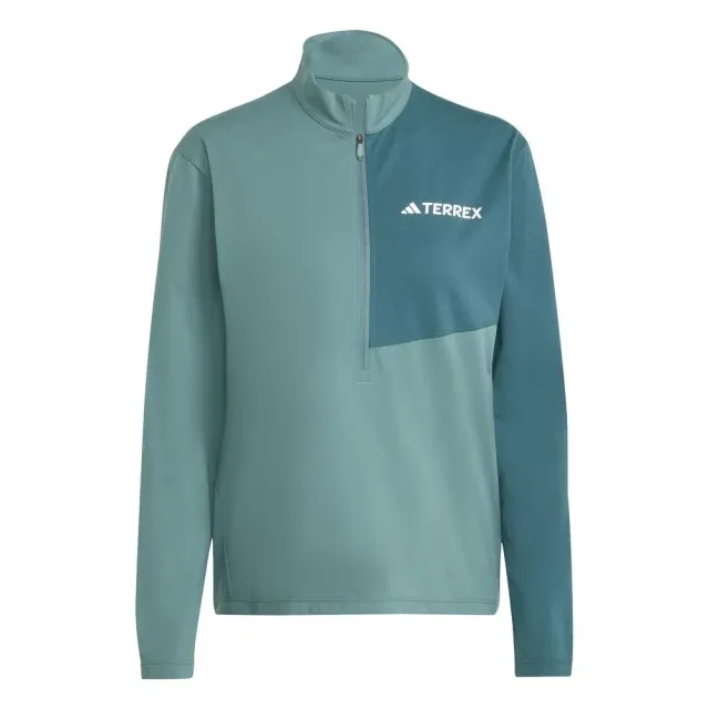 adidas Terrex MT Half-Zip Running Shirt Women - Dark Green, Green