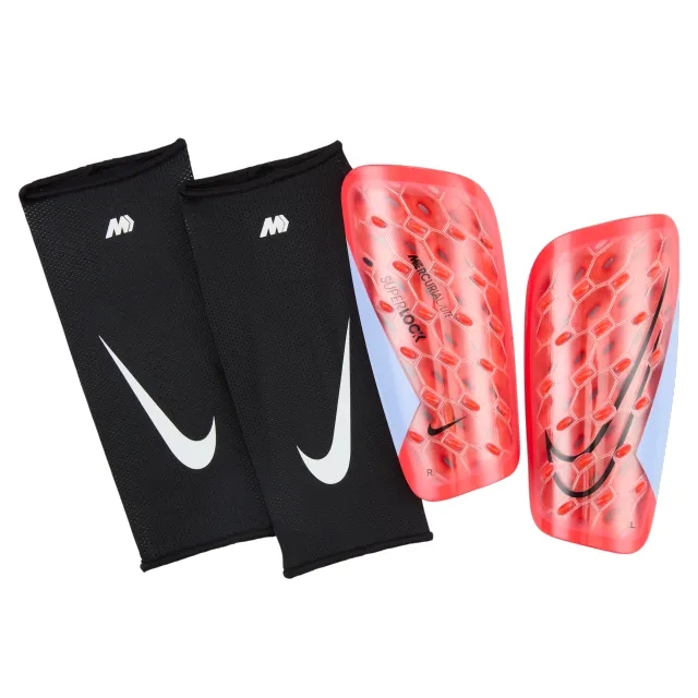 Nike Mercurial Lite SuperLock Football Shinguards - Red