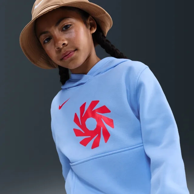 Nike Erling Haaland Club Fleece Older Kids' Football Hoodie - Blue - Fleece