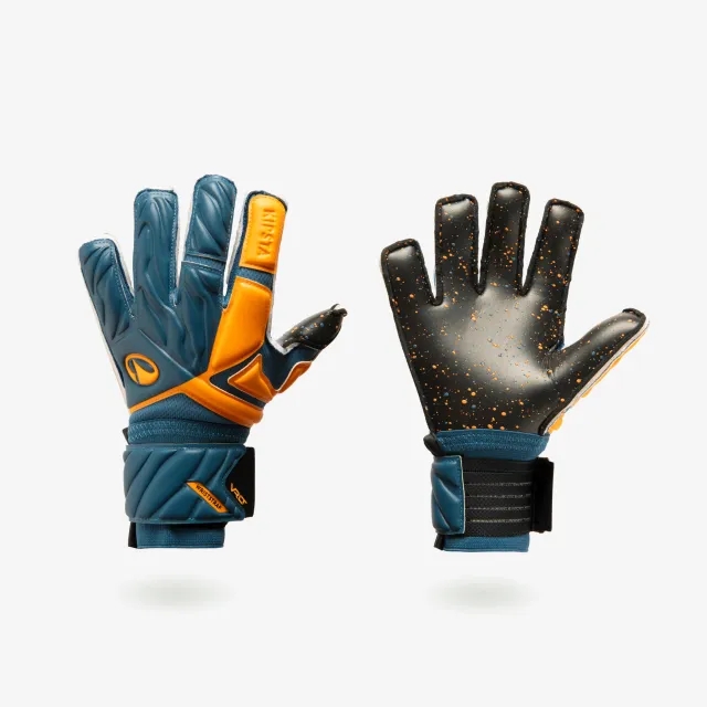 Junior Goalkeeper Gloves F500 - Blue/Orange