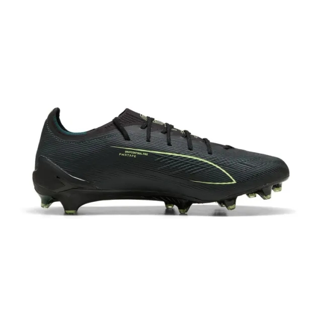 PUMA Ultra 6 Ultimate FG Football Boots Unisex, Black/Fizzy Light/Green Terrain, size 10